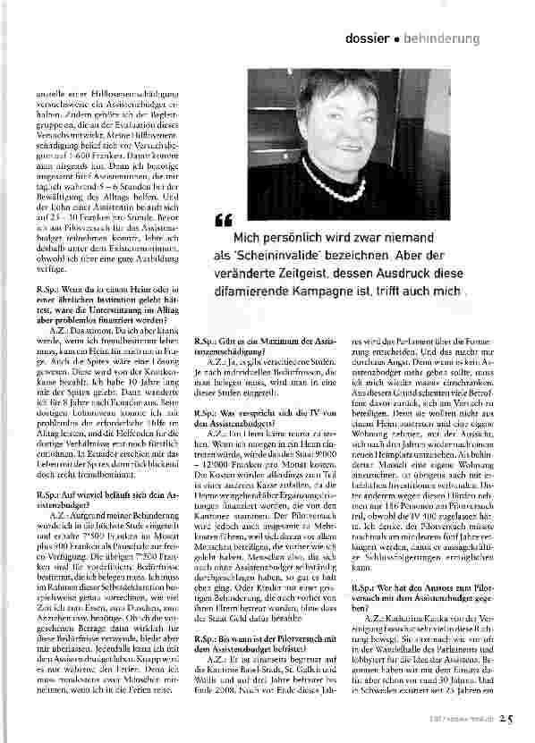 Vorschauseite 4: Zentral ist für mich die Selbstbestimmung
