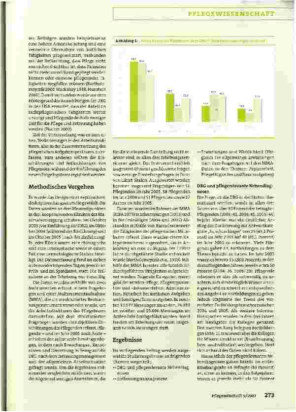 Vorschauseite 2: Die Auswirkungen der DRG-Einführung aus Sicht der Pflege