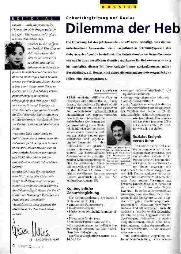 Vorschauseite 1: Dilemma der Hebammen