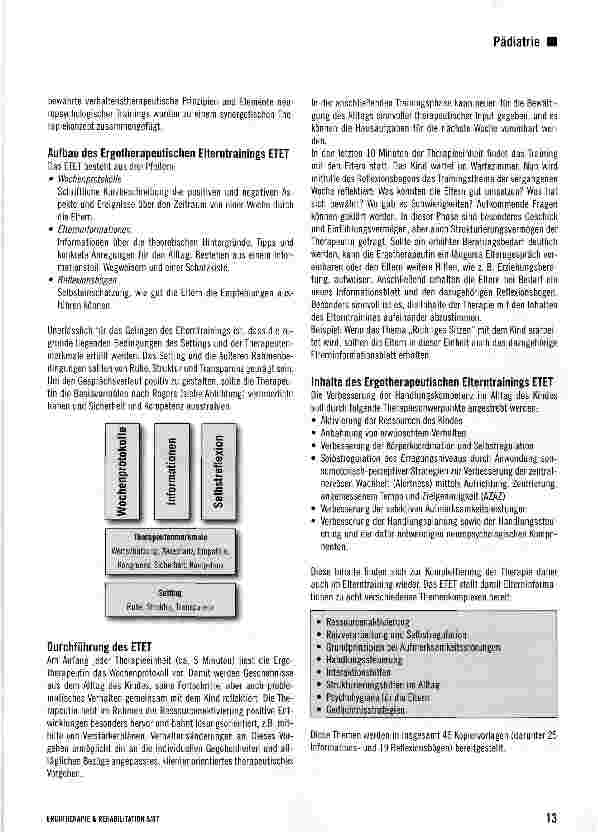 Vorschauseite 3: Das Ergotherapeutische Elterntraining - ETET