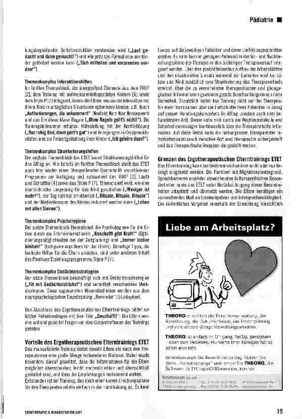 Vorschauseite 5: Das Ergotherapeutische Elterntraining - ETET