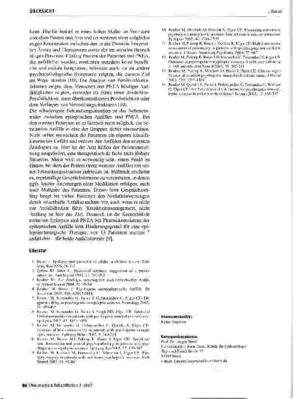 Vorschauseite 4: Psychogene nicht-epileptische Anfälle
