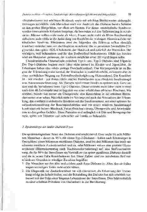 Vorschauseite 3: Diabetes mellitus -Ursachen, Epidemiologie,Behandlungsmöglichkeiten und Folgeschäden derErkrankung