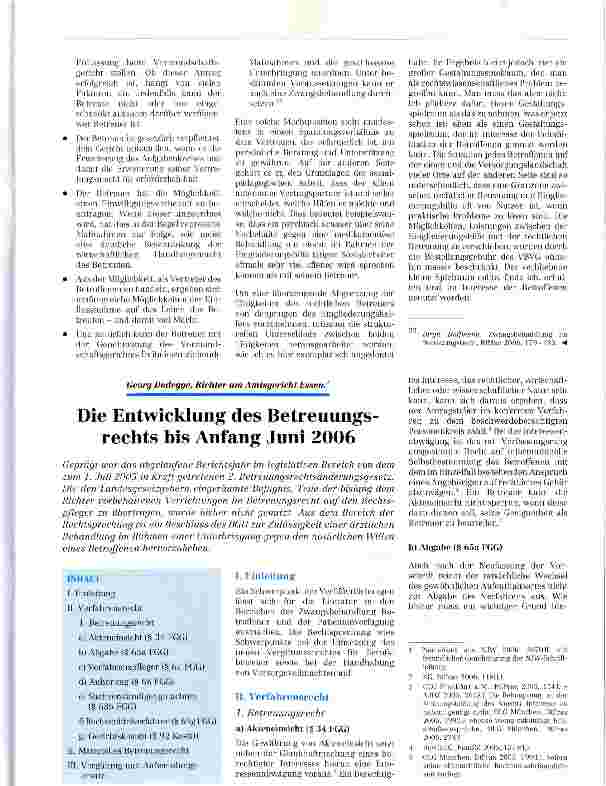 Vorschauseite 6: Vertretung im Sozialund Betreuungsrecht - Abgrenzungen