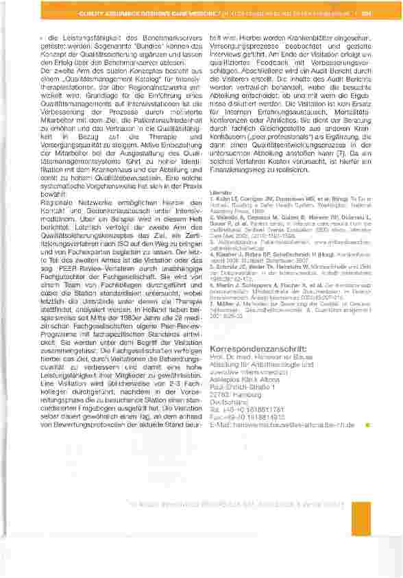 Vorschauseite 4: Das duale Konzept der DGAI zur Qualitätssicherung in der Intensivmedizin