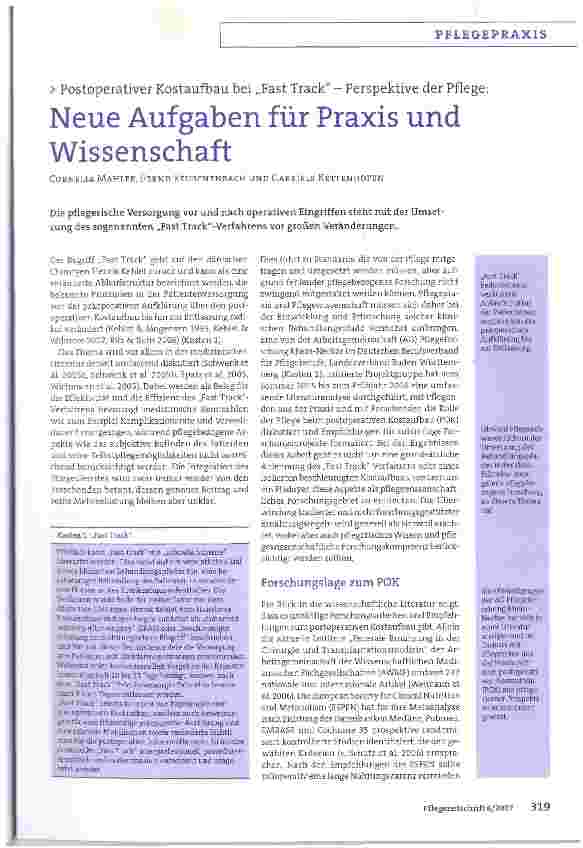 Vorschauseite 1: Neue Aufgaben für Praxis und Wissenschaft