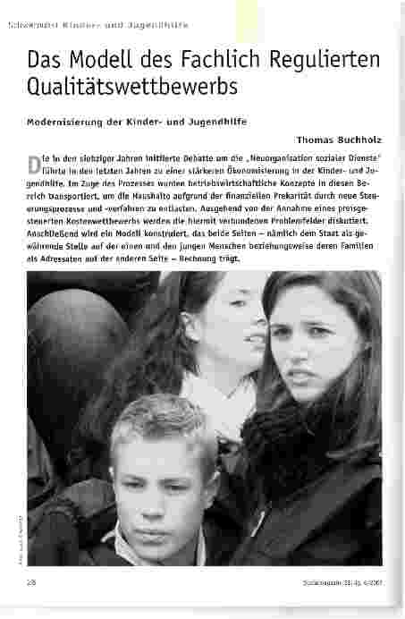 Vorschauseite 1: Das Modell des Fachlich Regulierten Qualitätswettbewerbs
