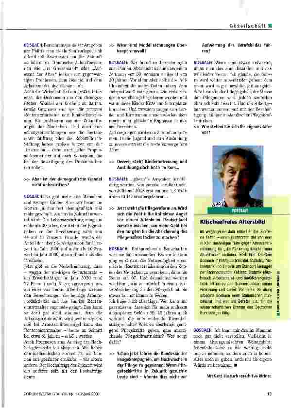 Vorschauseite 2: Wir werden anders altern als vorhergesagt