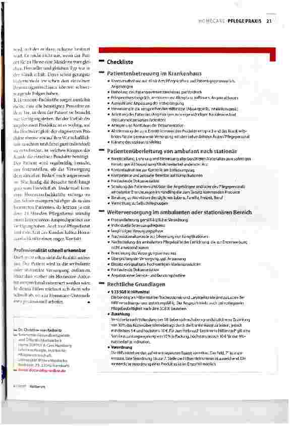 Vorschauseite 2: Überleitung von Patienten mit Tracheostomie