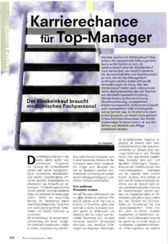Vorschauseite 1: Karrierechance für Top-Manager