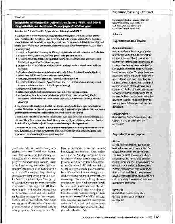 Vorschauseite 4: Reproduktion und Psyche