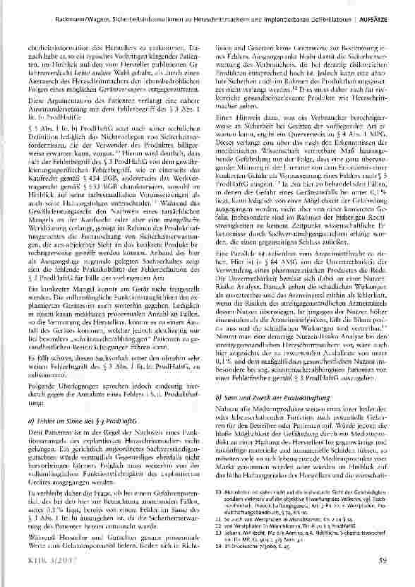 Vorschauseite 3: Sicherheitsinformationen zu Herzschrittmachern und implantierbaren Defibrillatoren im Lichte der Produzenten-und Produkthaftung