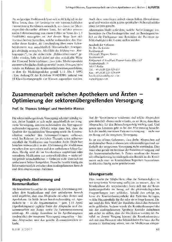 Vorschauseite 5: Sicherheitsinformationen zu Herzschrittmachern und implantierbaren Defibrillatoren im Lichte der Produzenten-und Produkthaftung