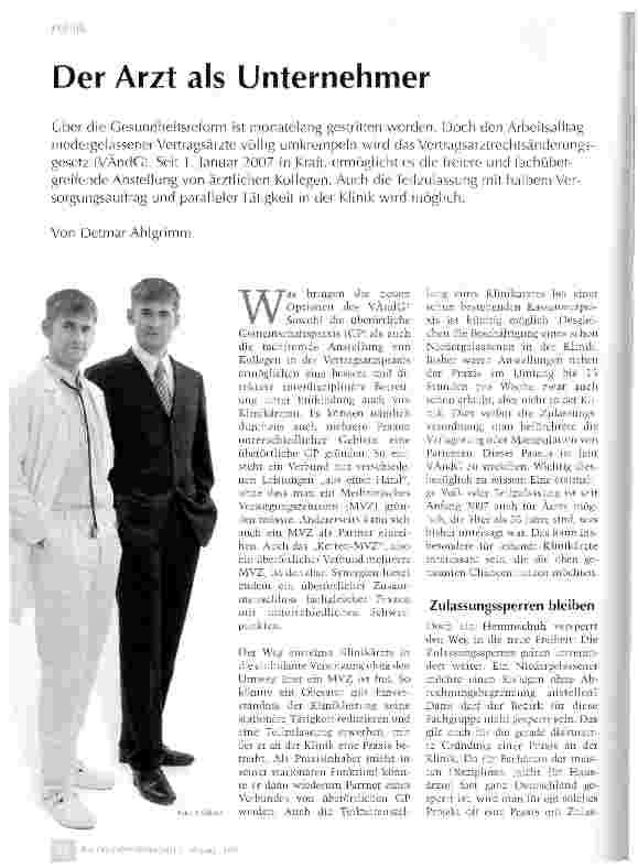 Vorschauseite 1: Der Arzt als Unternehmer