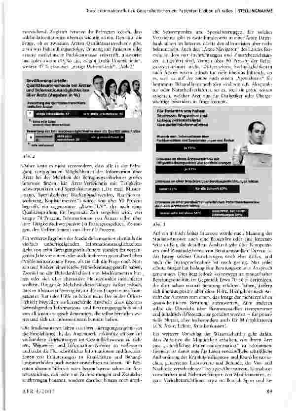 Vorschauseite 2: Trotz Informationsflut zu Gesundheitsthemen: Patienten bleiben oft ratlos