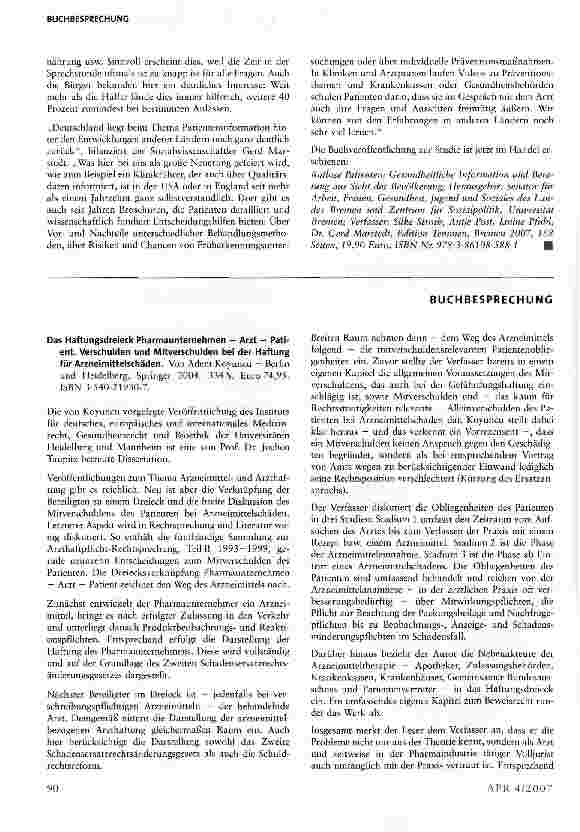 Vorschauseite 3: Trotz Informationsflut zu Gesundheitsthemen: Patienten bleiben oft ratlos