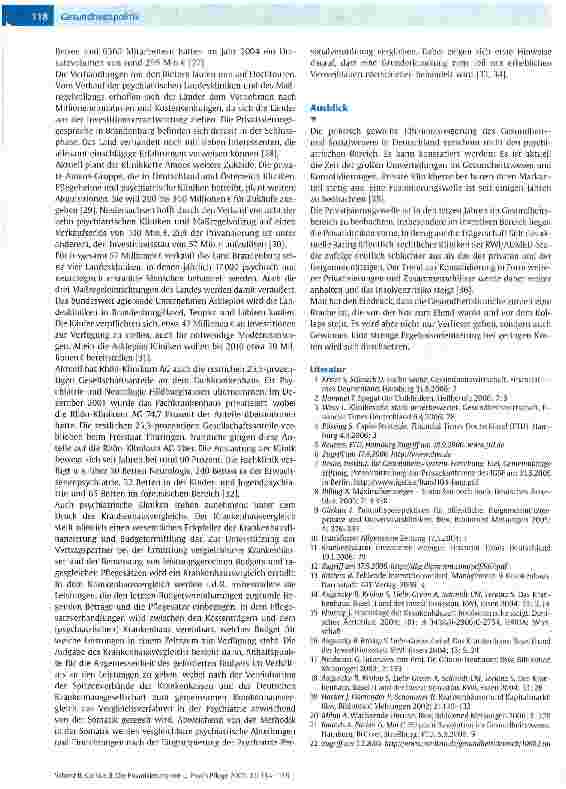 Vorschauseite 5: Die Privatisierung von Krankenhäusern Auch ein Thema für die Psychiatrie?
