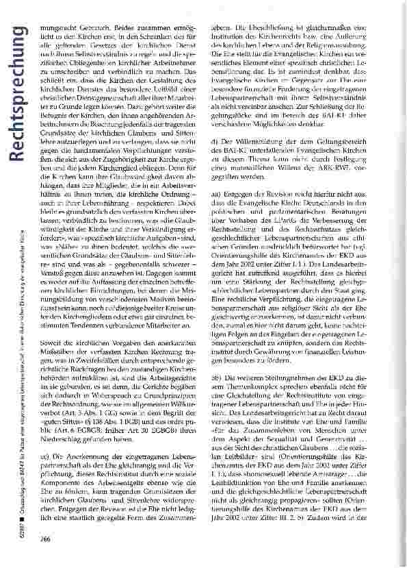Vorschauseite 6: Ortszuschlag nach BAT-KF für Partner einer eingetragenen Lebenspartnerschaft in einer diakonischen Einrichtung der evangelischen Kirche