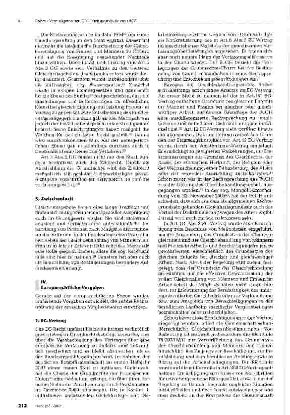 Vorschauseite 3: Vom allgemeinen Gleichheitsgrundsatz zum AGG