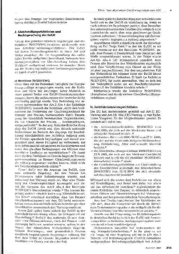 Vorschauseite 4: Vom allgemeinen Gleichheitsgrundsatz zum AGG