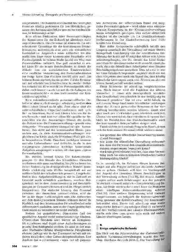 Vorschauseite 2: Demografie und kommunale Personalpolitik