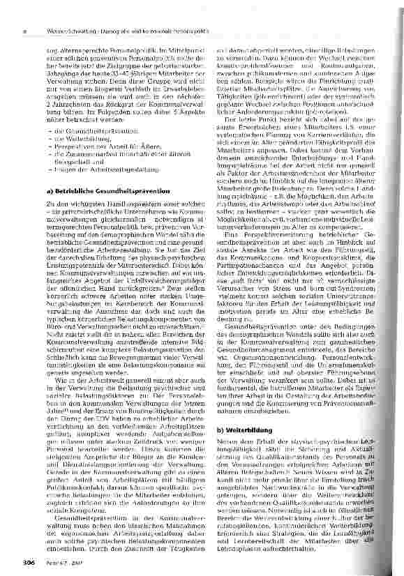Vorschauseite 4: Demografie und kommunale Personalpolitik
