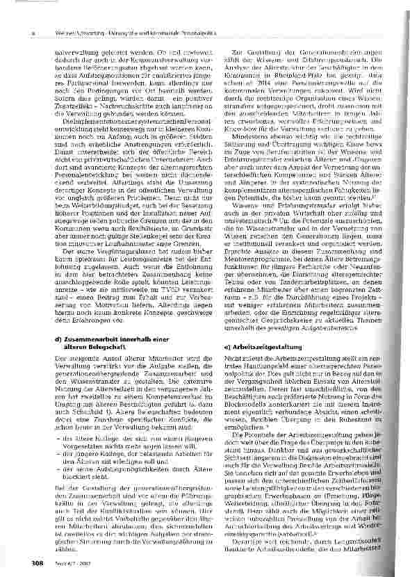 Vorschauseite 6: Demografie und kommunale Personalpolitik