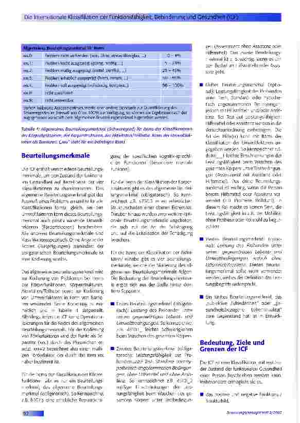 Vorschauseite 6: Die Internationale Klassifikation der Funktionsfähigkeit, Behinderung und Gesundheit (ICF) der Weltgesundheitsorganisation (WHO): Theorie, Nutzen, Anwendung