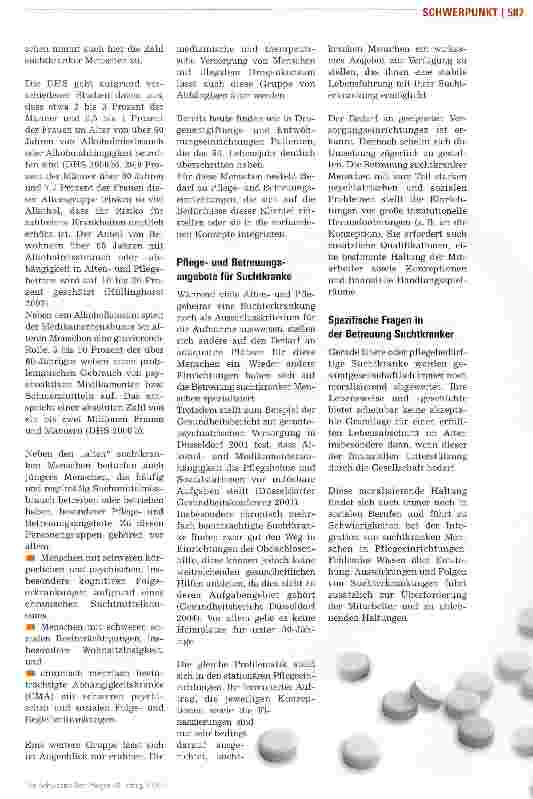 Vorschauseite 2: Alkohol und Tabletten im Pflegeheim - was tun?