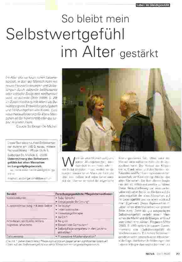 Vorschauseite 1: So bleibt mein Selbstwertgefühl im Alter gestärkt