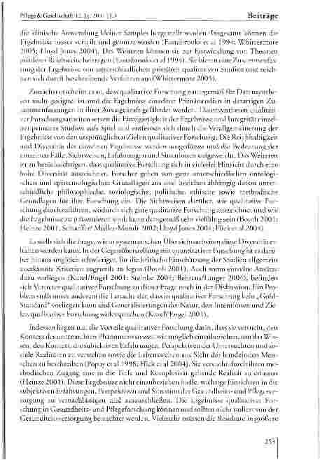 Vorschauseite 5: Systematische Übersichtsarbeiten in qualitativer Gesundheitsund Pflegeforschung - eine erste Annäherung