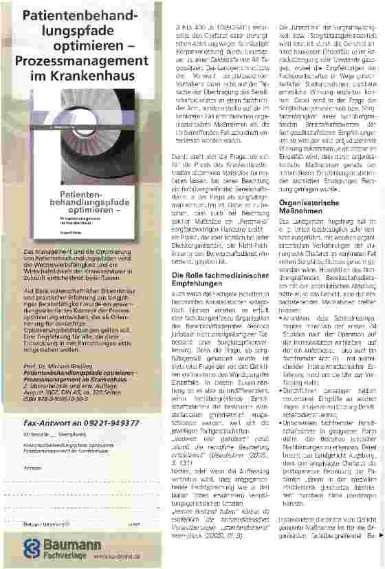 Vorschauseite 3: Zulässig: Fachübergreifender Bereitschaftsdienst