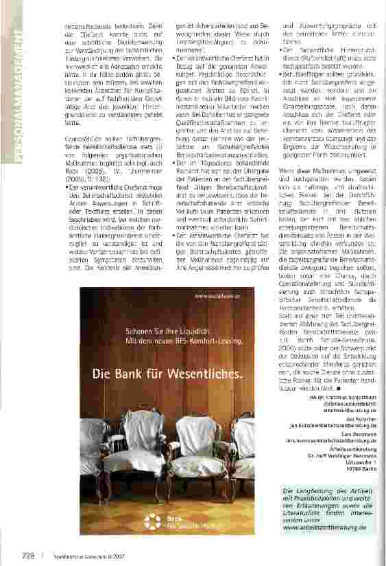 Vorschauseite 4: Zulässig: Fachübergreifender Bereitschaftsdienst