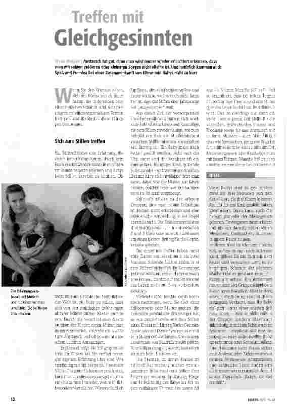 Vorschauseite 1: Treffen mit Gleichgesinnten