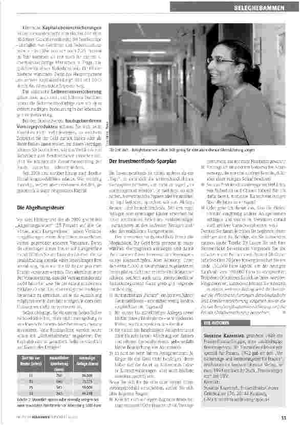 Vorschauseite 2: Für die Zukunft Vorsorgen