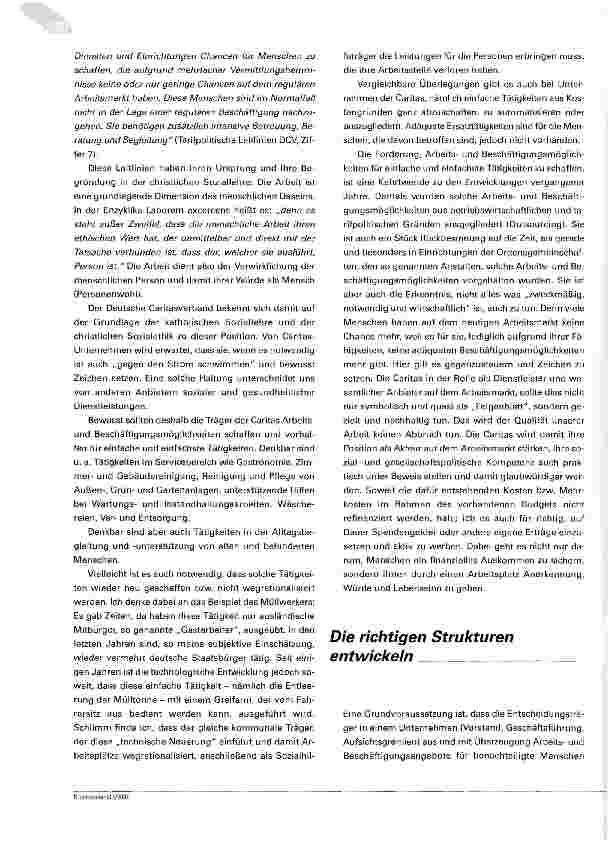 Vorschauseite 2: Caritas und Befähigung