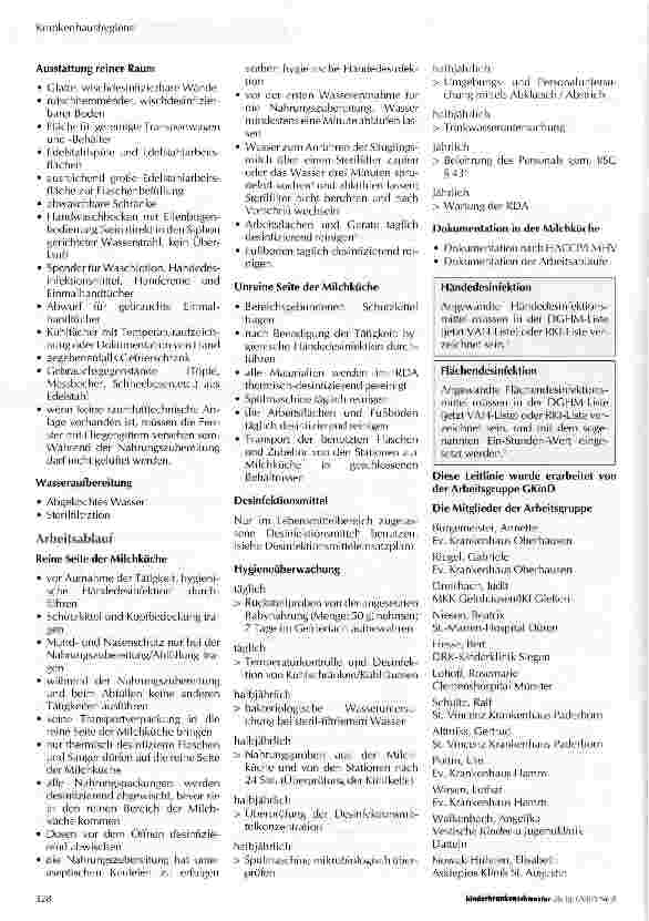 Vorschauseite 2: Hygienische Anforderungen an die Milchküche