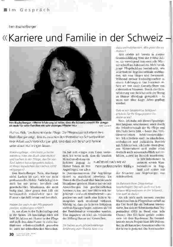 Vorschauseite 1: Karriere und Familie in der Schweiz - ohne Humor geht nichts