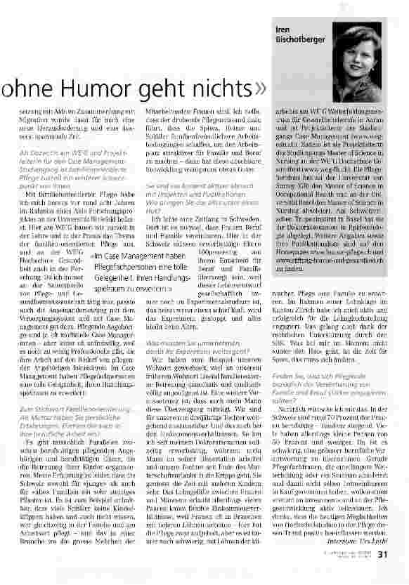 Vorschauseite 2: Karriere und Familie in der Schweiz - ohne Humor geht nichts