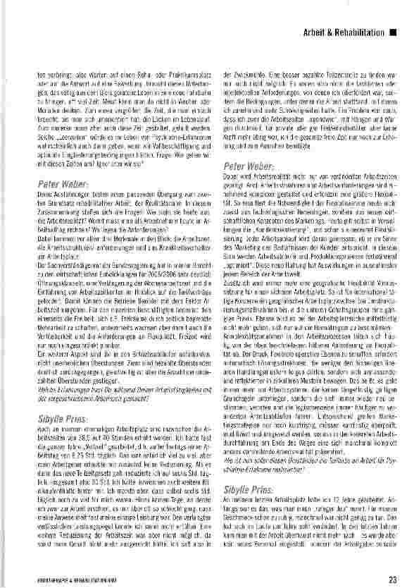 Vorschauseite 3: Arbeitsrehabilitation auf einem ständig schrumpfenden Arbeitsmarkt - hat das noch Sinn?