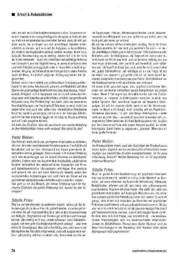 Vorschauseite 4: Arbeitsrehabilitation auf einem ständig schrumpfenden Arbeitsmarkt - hat das noch Sinn?