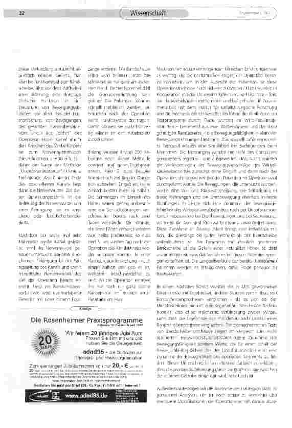 Vorschauseite 4: Neues OP-Verfahren bei HWS-Erkrankungen: Befreiung durchs Schlüsselloch