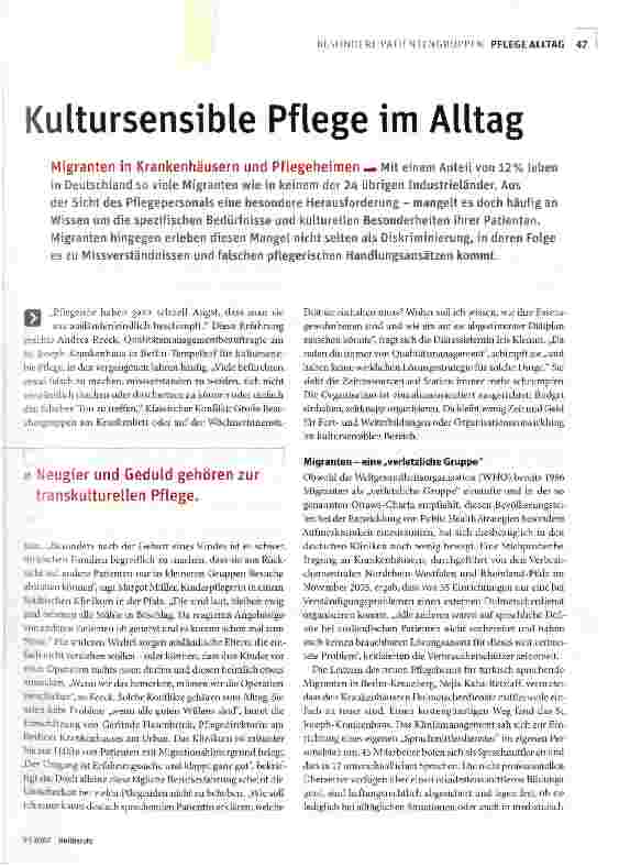 Vorschauseite 2: Kultursensible Pflege im Alltag