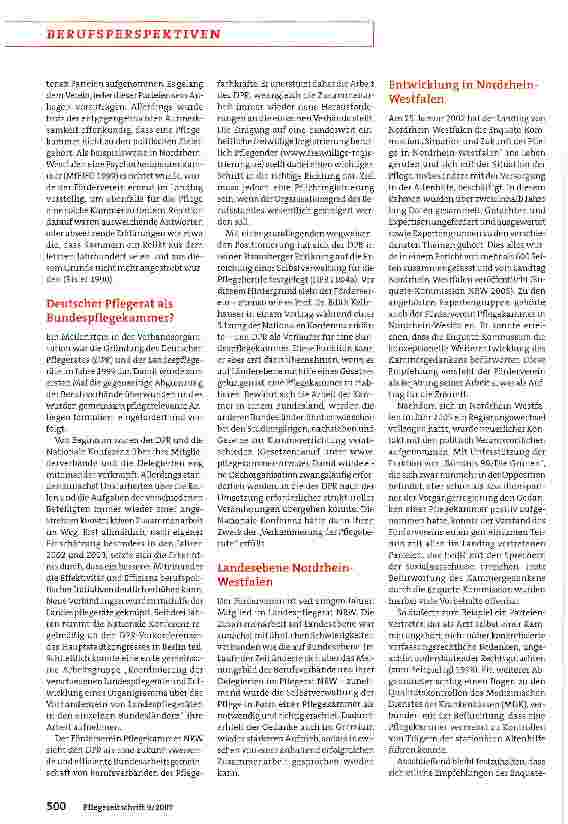 Vorschauseite 2: Selbstverwaltung der Pflege stärken