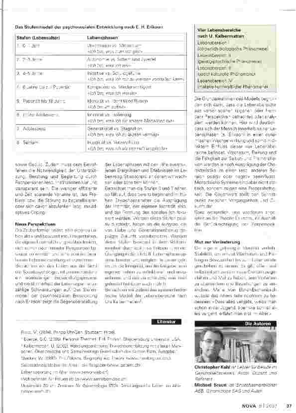 Vorschauseite 2: Lebensperspektiven statt Lebenskrisen