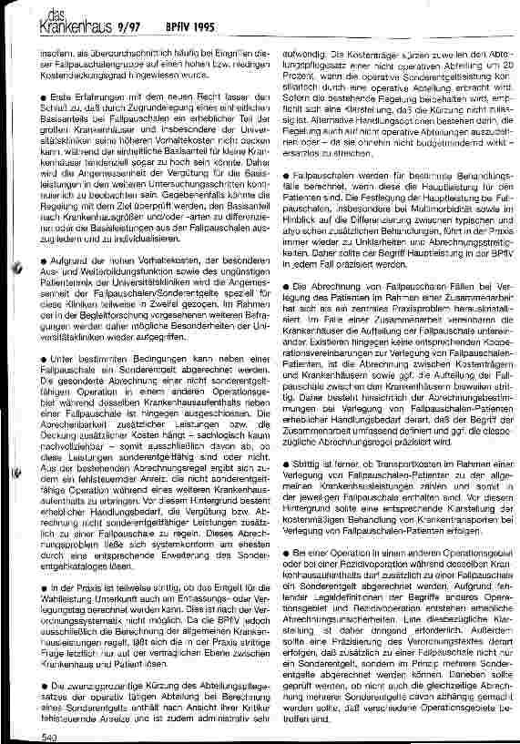 Vorschauseite 6: Begleitforschung zur Bundespflegesatzverordnung 1995 Teil 2: Weiterentwicklung und Handlungsbedarf