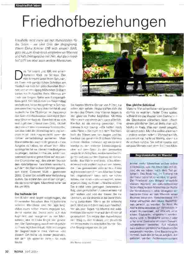 Vorschauseite 1: Friedhof beziehungen