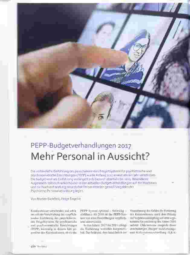 Vorschauseite 1: PEPP-Budgetverhandlungen 2017 Mehr Personal in Aussicht?