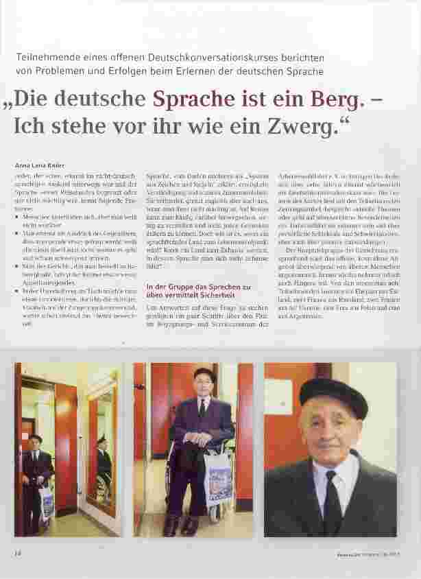 Vorschauseite 1: Die deutsche Sprache ist ein Berg. Ich stehe vor ihr wie ein Zwerg