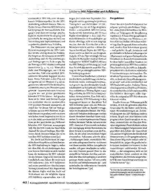 Vorschauseite 5: HIV-Infektion - Grenzen der Präventionskonzepte